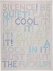 Silence (K. 2013.05) by Mel Bochner, 2013, Screenprint in colors, on Museum Board, the full sheet, sold Apr 2023
