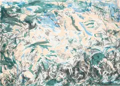 Cecily Brown, Who Killed Cock Robin?, 2014, Offset lithograph in colors, on Rives BFK paper, the full sheet