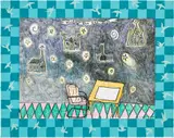Hollis Sigler, Waiting for the Gods, from Suite for the Gods, 2000, Lithograph and woodcut in colors with Chine collé and collage, on wove paper, the full sheet
