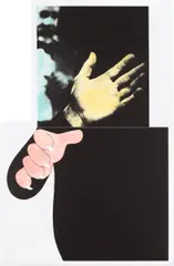 Two Hands (With Distant Figure) (H. 45) by John Baldessari, 1989-1990, Etching, aquatint and photogravure in colors, on Somerset paper, with full margins, sold Apr 2023