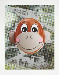 Jeff Koons, Monkey Train (Dots), 2007, Screenprint and Inkjet print in colors, on Somerset paper, with full margins