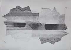 Nate Lowman, Bullet Hole, 2010, Screenprint, on silver metallic paper, with full margins