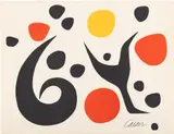 Untitled by Alexander Calder, 1964, Lithograph in colors, on Rives BFK paper, the full sheet, sold Jun 2023