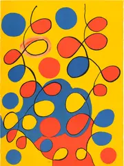 Alexander Calder, Tapestry, 1975, Lithograph in colors, on Arches paper, the full sheet