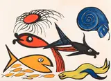 Alexander Calder, Seal, from Our Unfinished Revolution, 1976, Lithograph in colors, on Arches paper, with full margins