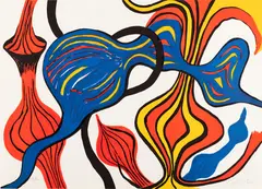Alexander Calder, Galactic System, 1976, Lithograph in colors, on Arches paper, the full sheet