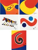 Flying Colors by Alexander Calder, 1974, Five lithographs in colors, on Arches paper, the full sheets, sold Jun 2023