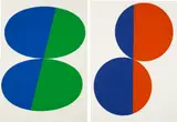 Leon Polk Smith, Volair Constellation Series: two plates, 1975, Two screenprints in colors, on Rives BFK paper, with full margins