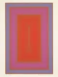 Richard Anuszkiewicz, Silent Red, 1972, Screenprint in colors, on Antique Buckeye Cover paper, with full margins