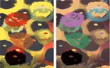 Ross Bleckner, PS I; and PS II, 1997, Two screenprints in colors, on Museum Board, the full sheets
