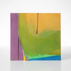 Painted Book Cover by Helen Frankenthaler, 1971, Acrylic in colors, on canvas bound monograph of the artist, with text by Barbara Rose, designed by Robert Motherwell, sold Jun 2023