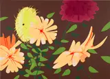 Alex Katz, Late Summer Flowers, 2013, Screenprint in colors, on Rising Museum Board, the full sheet