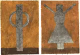 Hombre I (Man I); and Mujercita (Little Woman) (P. 295 & 300) by Rufino Tamayo, 1981, Two Mixografia® prints in colors, on handmade paper, the full sheets, sold Jun 2023