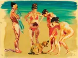 Eric Fischl, On the Beach, Blue