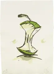 Apple Core - Spring (G. 1438, A. & P. 210) by Claes Oldenburg, 1990, Lithograph in colors, on Laurence Barker Green paper, with full margins, sold Jun 2023