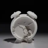 Daniel Arsham, Future Relic 03 (Clock), 2015, Cast multiple in plaster and crushed glass, contained in the original foam-lined presentation box