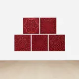 The Empresses (H. 10) by Damien Hirst, 2022, The complete set of five laminated giclée prints in colors with screenprinted glitter, flush-mounted to aluminum with me, sold Jun 2023