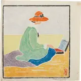 Mary Jencques Coulter, Summer Day, Provincetown, circa 1920, White-line woodcut in colors, on wove paper, with margins