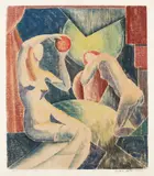 Grace Martin Taylor, Star Gazing (B. 11), 1928, White-line woodcut in colors, on Japan paper, with margins
