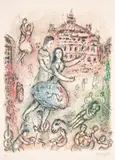 Marc Chagall, L'Opéra (The Opera) (M. 715), 1974, Lithograph in colors, on Arches paper, with full margins