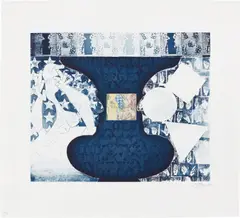 Jasper Johns, Shrinky Dink 3, 2011, Etching and aquatint in colors, on Chine collé to Revere Standard White Felt paper, with full margins