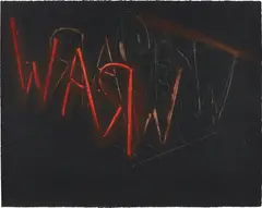 Raw War (C. 7) by Bruce Nauman, 1971, Lithograph in colors, on Arches paper, the full sheet, offered Oct 2023
