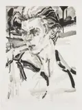 Elizabeth Peyton, David, 2017, Etching and aquatint, on Shikoku Surface gampi paper, with full margins