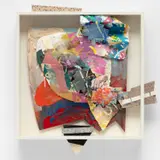 Sam Gilliam, Flowers, from Tulip series, 1989, Unique collage of woodblock print in colors, paint and encaustic, on handmade paper with marble elements, all contained in an artist's white painted wood frame