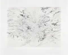 Entropia (construction) by Julie Mehretu, 2005, Lithograph, on Gampi Chine collé to Somerset paper, with full margins, sold Oct 2023