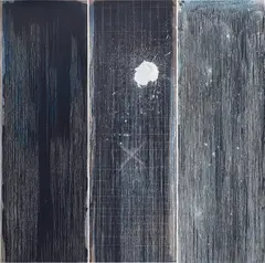 Pat Steir, Triptych Horse, 2008, Monumental monoprint with screenprint in colors and hand-coloring, on three sheets of wove paper, the full sheets