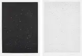 Vija Celmins, Divided Night Sky; and Reverse Galaxy, 2010, One mezzotint and one etching and drypoint, on Magnani Pescia Satinato paper, with full margins