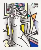 Roy Lichtenstein, Nude with Yellow Pillow, from Nudes series (C. 283), 1994, Relief print in colors, on Rives BFK paper, with full margins