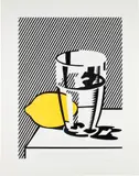 Roy Lichtenstein, Untitled (Still Life with Lemon and Glass), from For Meyer Schapiro (C. 134), 1974, Lithograph and screenprint in colors with debossing, on smooth wove paper, with full margins