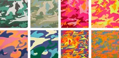 Andy Warhol, Camouflage (F. & S. 406-413), 1987, The complete set of eight screenprints in colors, on Lenox Museum Board, the full sheets
