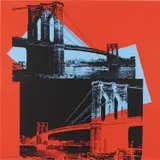Brooklyn Bridge (F. & S. 290) by Andy Warhol, 1983, Unique screenprint in colors, on Lenox Museum Board, the full sheet, sold Oct 2023
