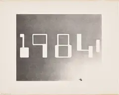 1984 (G. 57, E. 6) by Ed Ruscha, 1967, Lithograph in colors with hand-coloring, on Arches paper, with full margins, sold Oct 2023