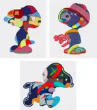 Kaws, NO ONE'S HOME; STAY STEADY; and THE THINGS THAT COMFORT, 2015, The complete set of three screenprints in colors, on Saunders Waterford paper, with full margins