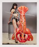 Jeff Koons, Girl with Lobster, 2014, Monumental archival pigmented inkjet print with screenprint in colors, on Hot-Pressed natural paper, with full margins