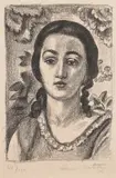 Jeune fille aux boucles brunes (Girl with Brown Curls) (D. 448) by Henri Matisse, 1924, Lithograph, on Arches paper, with full margins, sold Oct 2023