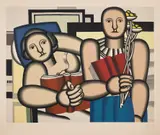Fernand Léger, La Lecture (Reading) (S. E23), 1953, Lithograph in colors, on Arches paper, with full margins