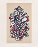 Jean Dubuffet, Le Vizir (The Vizier), from Fables (W. 1182), 1976, Screenprint in colors, on Arches paper, with full margins