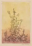 Yves Tanguy, Untitled, from Sept microbes vus à travers un tempérament (Seven Microbes Seen Through a Temperament) (W. 18), 1953, Etching in colors, on van Gelder Zonen laid paper, with full margins