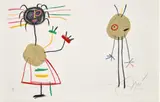 L'Enfance d'Ubu (Ubu's Childhood): plate 23 (M. 1020, see C. bks 204) by Joan Miró, 1975, Lithograph in colors, on Arches paper, with full margins, sold Oct 2023