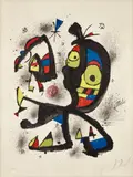 Obra Gràfica (Graphic Work) (M. 1210) by Joan Miró, 1980, Lithograph in colors, on Arches paper, with full margins, sold Oct 2023