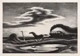 The Race (F. 56) by Thomas Hart Benton, 1942, Lithograph, on wove paper, with full margins, sold Oct 2023