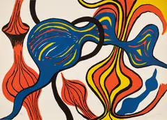 Alexander Calder, Galactic System, 1974, Lithograph in colors, on Arches paper, the full sheet