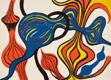 Alexander Calder, Galactic System, 1974, Lithograph in colors, on Arches paper, the full sheet