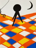 Alexander Calder, Tabouret à trois pieds (Stool with Three Legs), 1969, Lithograph in colors, on Rives BFK paper, the full sheet