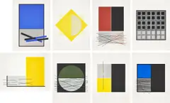 Vibrations by Jesús Rafael Soto, 1969, The complete set of eight screenprints in colors, on heavy wove paper, loose (as issued), with title page and justificat, sold Oct 2023
