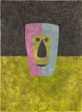 Rufino Tamayo, Máscara, from 8 Aguafuertes (Mask, from 8 Etchings) (P. 318), 1984, Etching and carborundum in colors, on Guarro paper, the full sheet